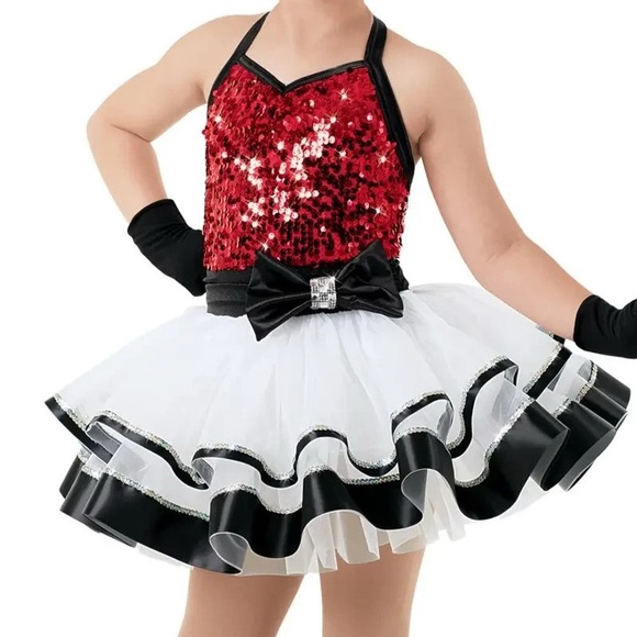 Girls dance tutu / flower girl dress Christmas dress kids XS - Picture 3 of 6
